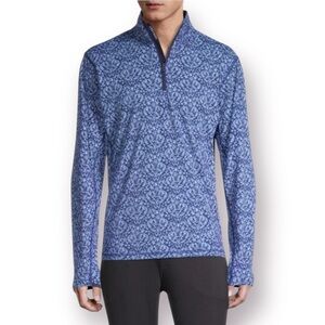 Greyson Lake Curiosities Tate Quarter-Zip Charlevoix Top Shirt Golf Blue NWT